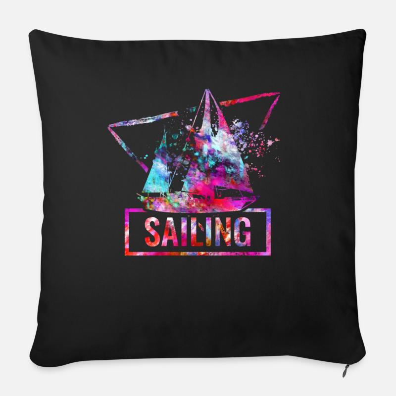 Segeln - Sofakissen mit Füllung 45 x 45 cm - Schwarz