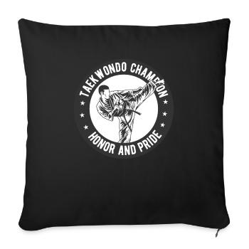 Taekwondo - Coussin et housse de 45 x 45 cm - noir - Devant