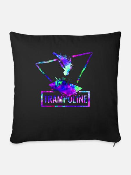 Trampolin - Sofakissen mit Füllung 45 x 45 cm - Schwarz