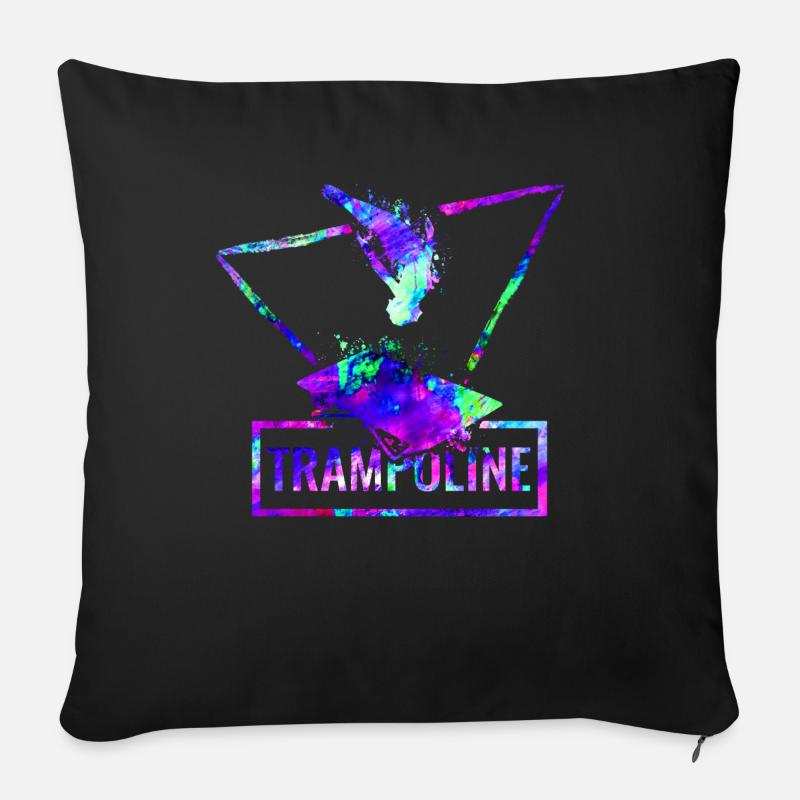 Trampoline - Sofa pillow with filling 45cm x 45cm - black