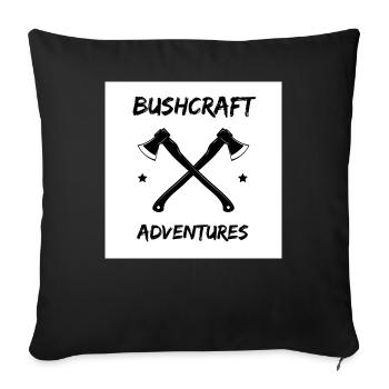 Bushcraft Adventures - Sofakissen mit Füllung 45 x 45 cm - Schwarz - Vorne