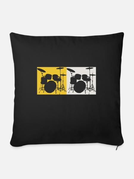 Drum - Sofakissen mit Füllung 45 x 45 cm - Schwarz