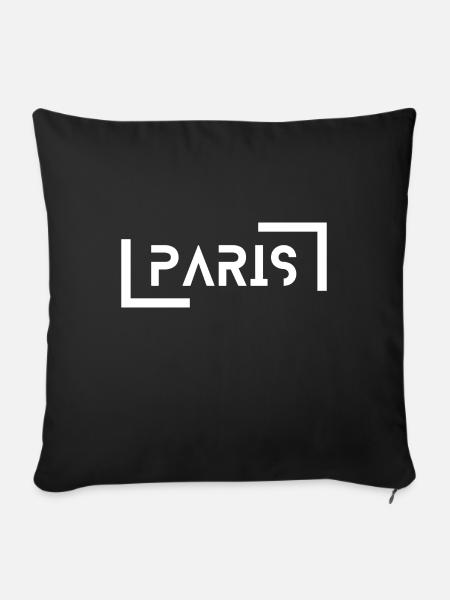 Paris - Sofakissen mit Füllung 45 x 45 cm - Schwarz