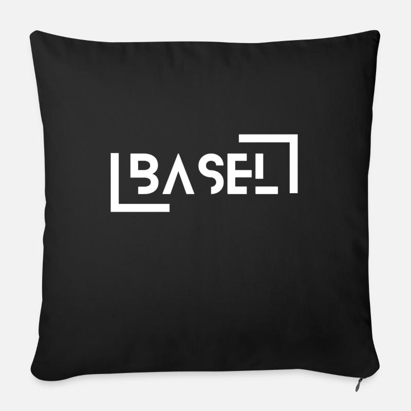 Basel - Sofakissen mit Füllung 45 x 45 cm - Schwarz