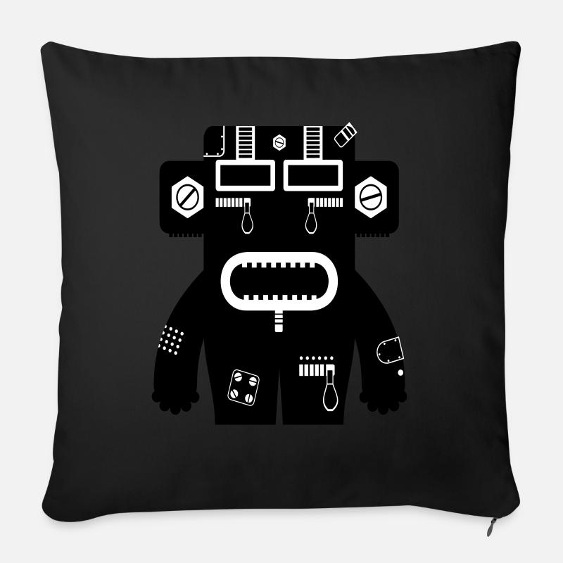 René - Tech Collection Monster - Coussin et housse de 45 x 45 cm - noir