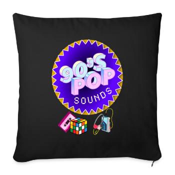 90er Jahre Pop Sounds Retro - Sofakissen mit Füllung 45 x 45 cm - Schwarz - Vorne