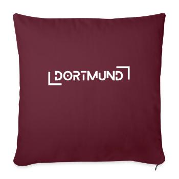 Dortmund - Coussin et housse de 45 x 45 cm - bordeaux - Devant