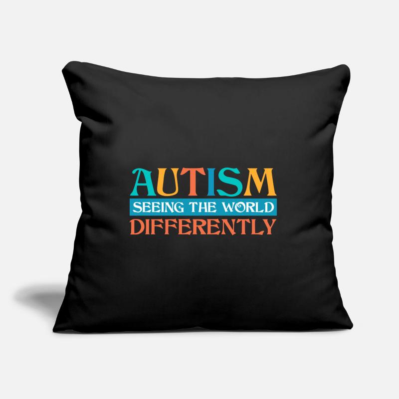 L’autisme voit le monde différemment Coussin et housse de 45 x 45 cm