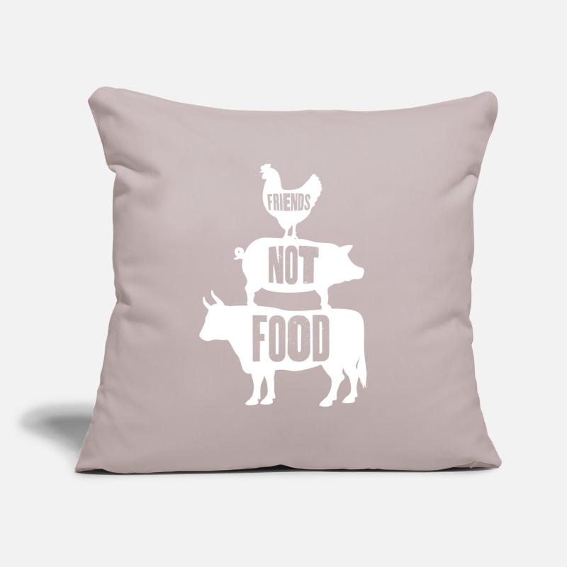Freunde nicht essen - vegan oder vegetarisch Sofakissen mit Füllung 45 x 45 cm