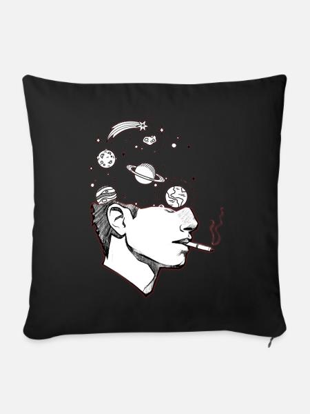 Space in a Man - Sofakissen mit Füllung 45 x 45 cm - Schwarz