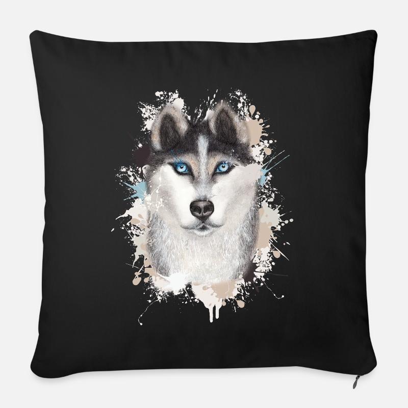 Wolf - Sofakissen mit Füllung 45 x 45 cm - Schwarz