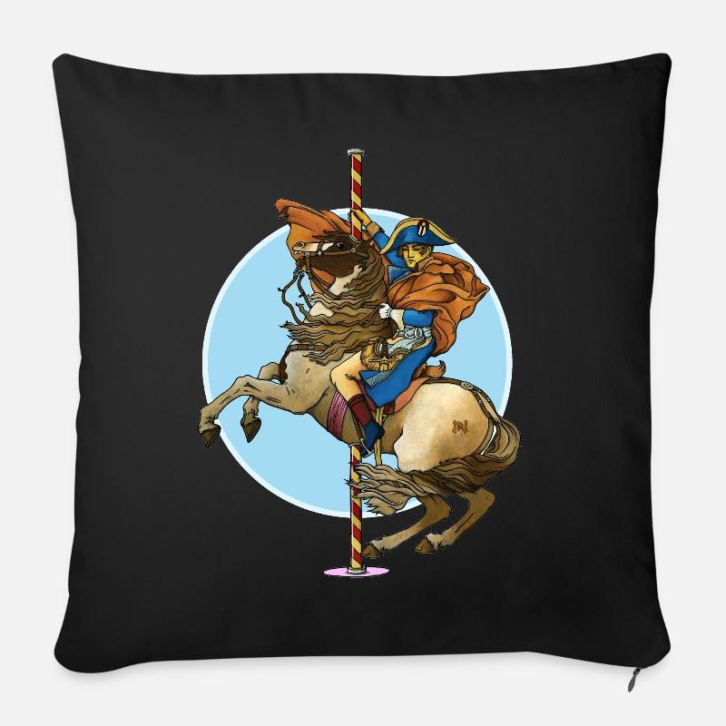 NAPOLÉON - Coussin et housse de 45 x 45 cm - noir