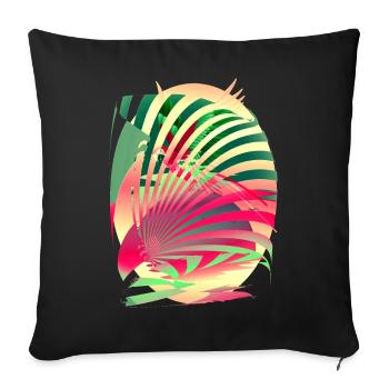 Sun Parrot Summer - Sofa pillow with filling 45cm x 45cm - black - Front