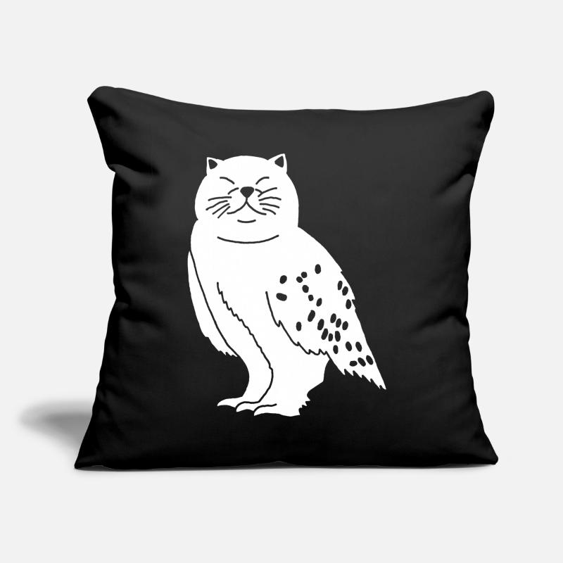 Eule Katze Sofakissen mit Füllung 45 x 45 cm