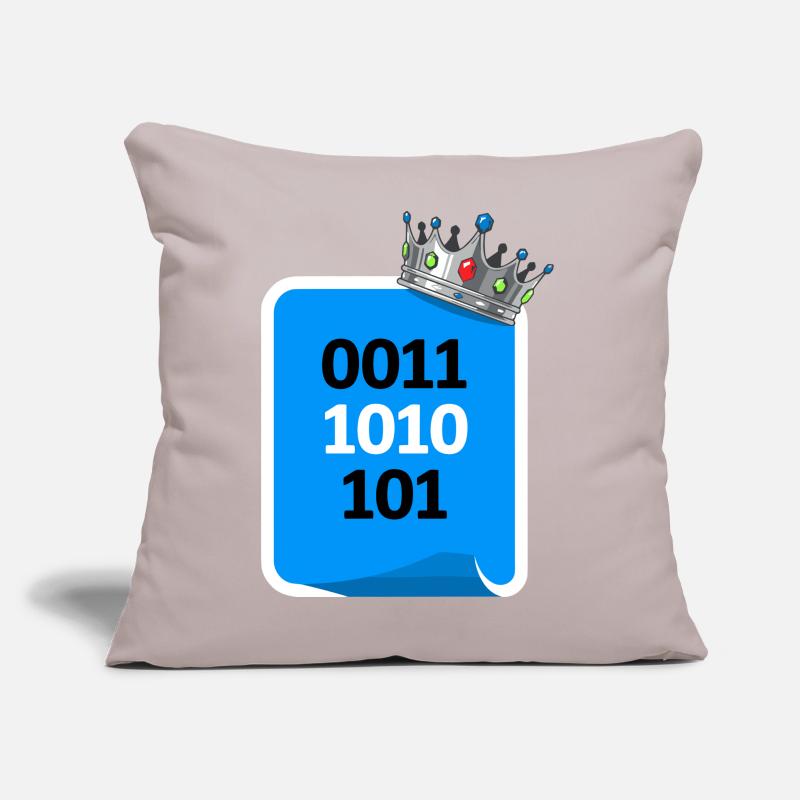 Binary King Sofa pillow with filling 45cm x 45cm