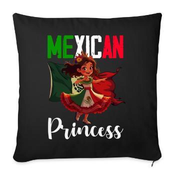 Fierté du Mexique & Maison Drapeau du Mexique - Coussin et housse de 45 x 45 cm - noir - Devant
