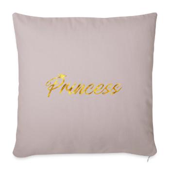 Princesse - Coussin et housse de 45 x 45 cm - taupe clair - Devant