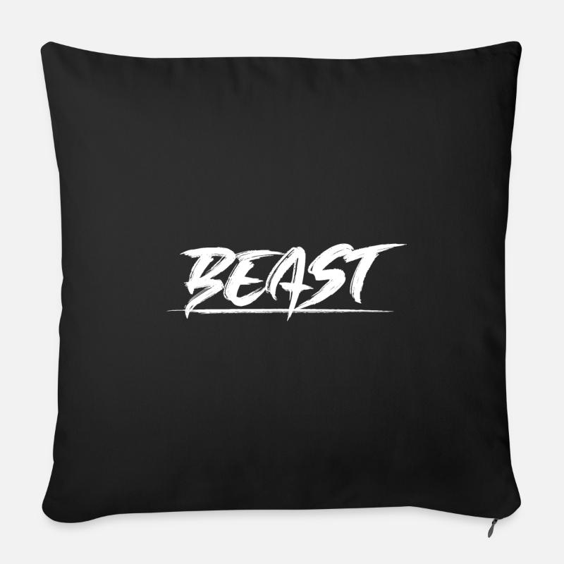 Bête - Coussin et housse de 45 x 45 cm - noir