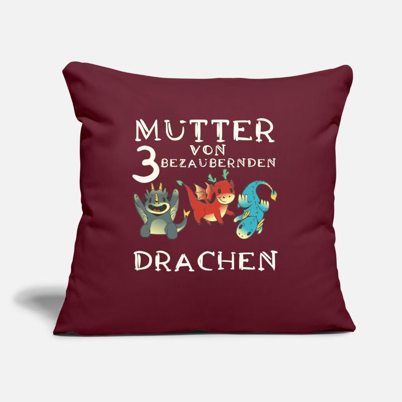 Frau Mutter Drachen Sofakissen mit Füllung 45 x 45 cm