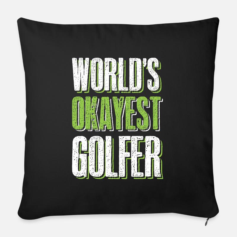 golf golfer - Sofakissen mit Füllung 45 x 45 cm - Schwarz
