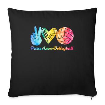 Tie Dye Volleyball Volleyball Lover - Sofa pillow with filling 45cm x 45cm - black - Front