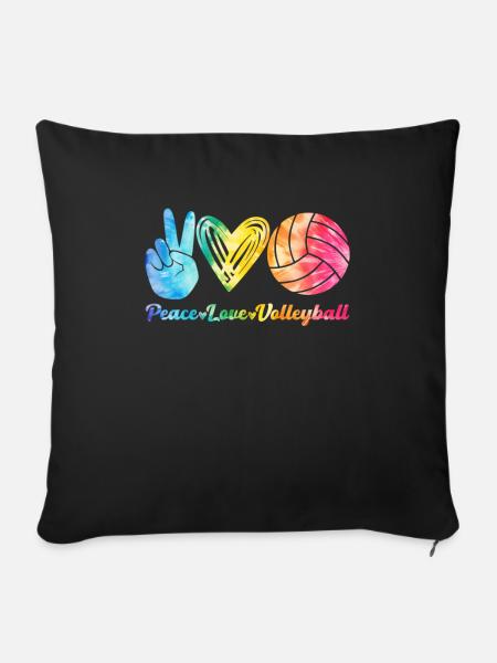 Tie Dye Volleyball Volleyballliebhaber - Sofakissen mit Füllung 45 x 45 cm - Schwarz