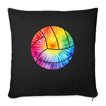 Tie Dye Volleyball Volleyballliebhaber - Sofakissen mit Füllung 45 x 45 cm - Schwarz - Vorne