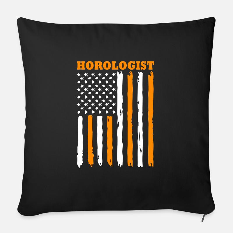 Mouvement de la montre - Coussin et housse de 45 x 45 cm - noir