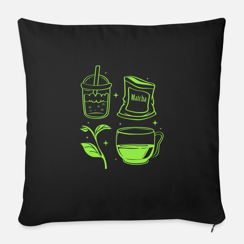 Matcha - Sofakissen mit Füllung 45 x 45 cm - Schwarz