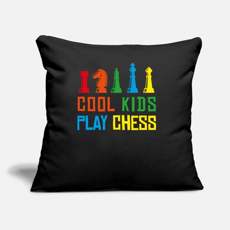 Chess kids chess board chess player checkmate Sofa pillow with filling 45cm x 45cm