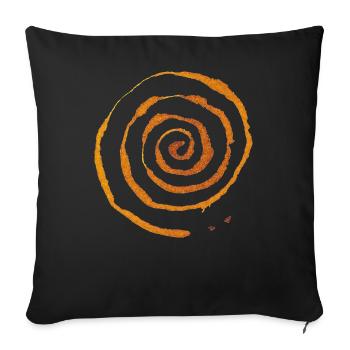 Spiral - Sofa pillow with filling 45cm x 45cm - black - Front