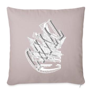 CHILL Hemp Leaf - Sofa pillow with filling 45cm x 45cm - light taupe - Front