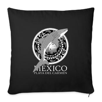 Requin baleine de Playa del Carmen - Coussin et housse de 45 x 45 cm - noir - Devant
