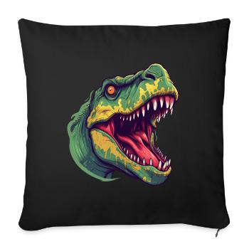 T-Rex - Sofa pillow with filling 45cm x 45cm - black - Front