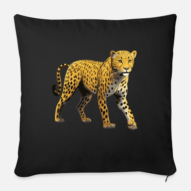 Gepard Tier - Sofakissen mit Füllung 45 x 45 cm - Schwarz