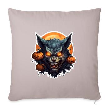 Loup-garou - Coussin et housse de 45 x 45 cm - taupe clair - Devant