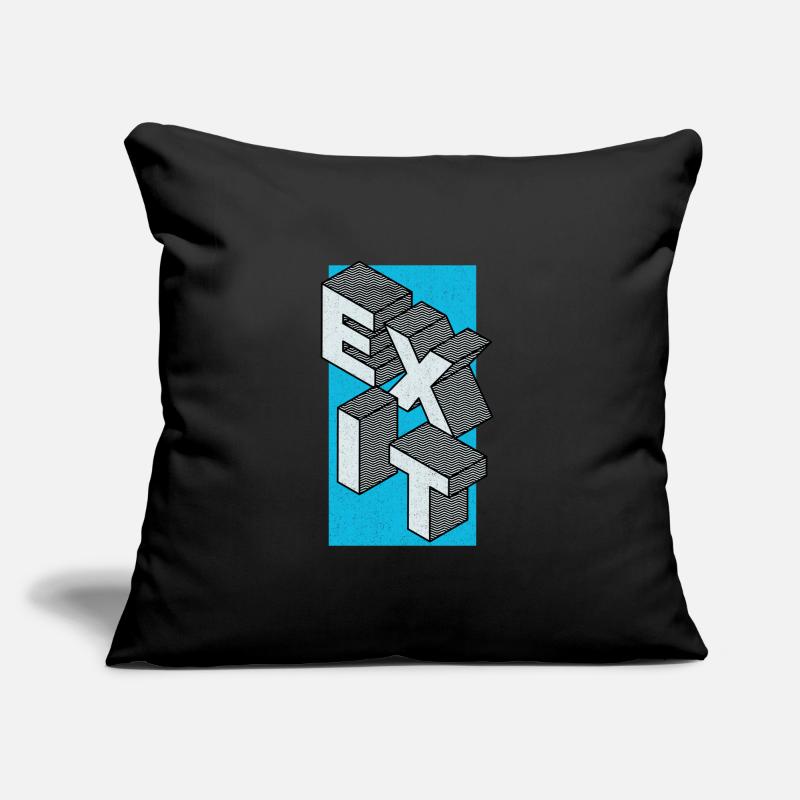 Exit - take the exit in blue Sofa pillow with filling 45cm x 45cm