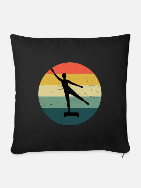 Aerobic Konditionstraining Krafttraining Aerobic - Sofakissen mit Füllung 45 x 45 cm - Schwarz