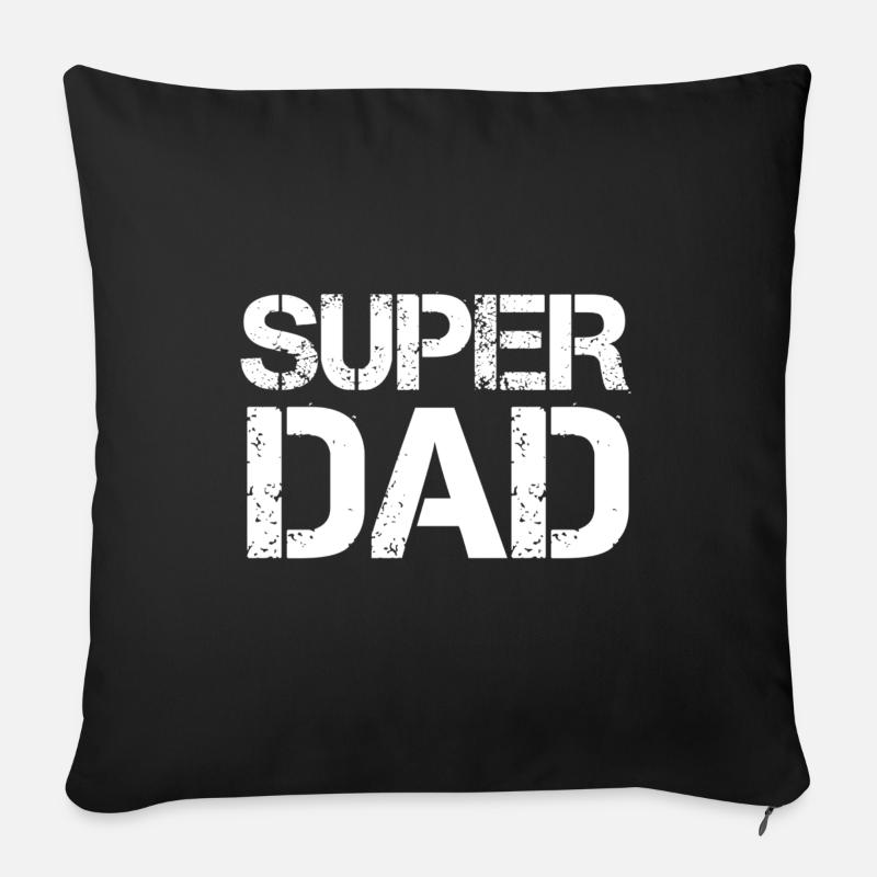 Super Dad - Sofakissen mit Füllung 45 x 45 cm - Schwarz