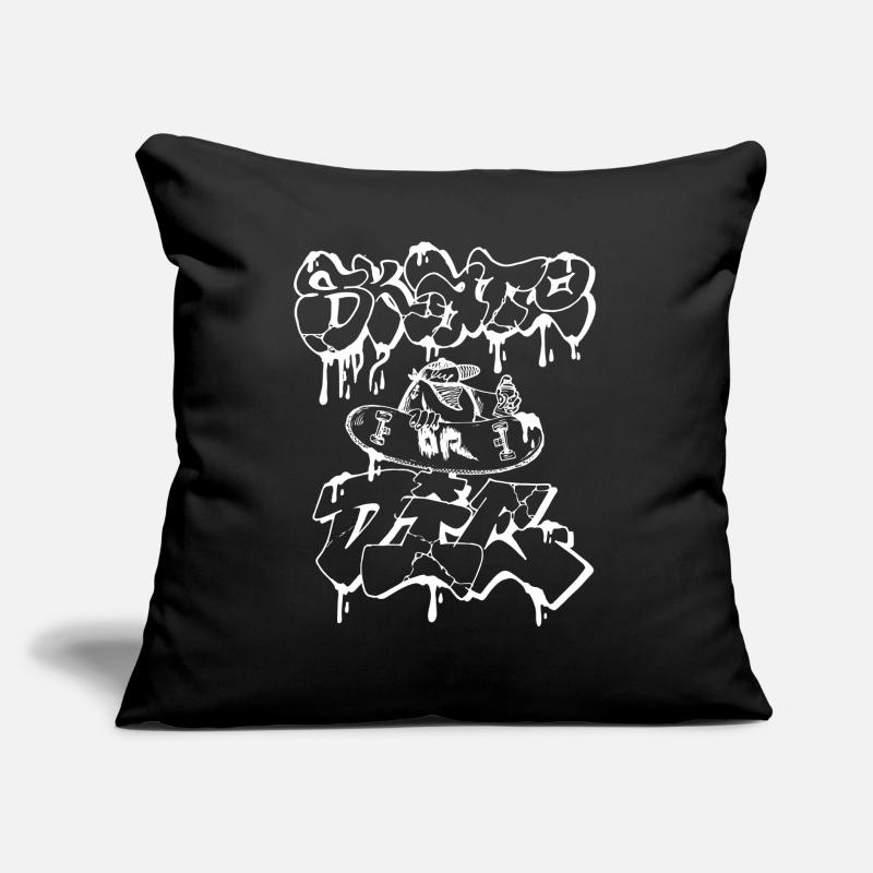 Schlittschuh oder stirb weiß Sofakissen mit Füllung 45 x 45 cm
