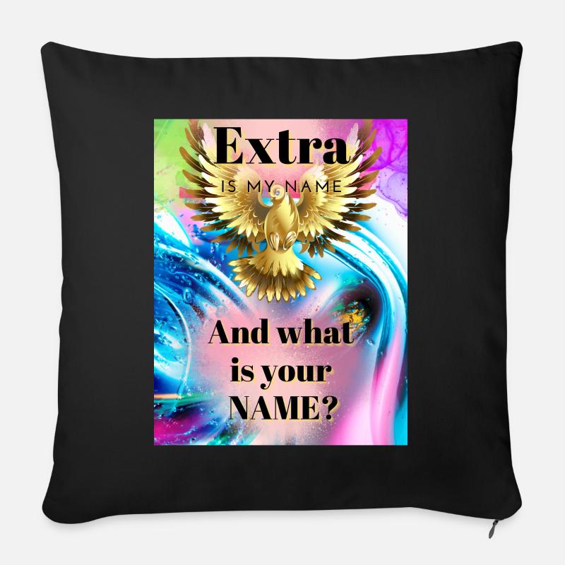 EXTRA Design - Sofa pillow with filling 45cm x 45cm - black