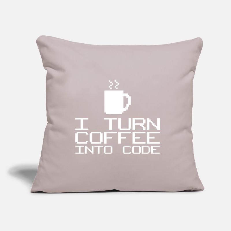 I Turn Coffee Into Code Sofa pillow with filling 45cm x 45cm