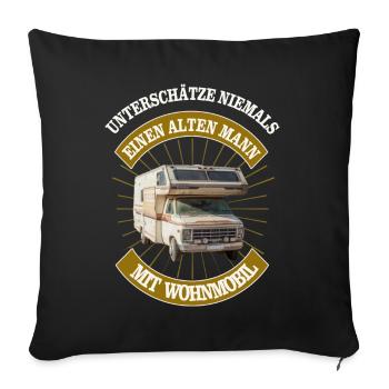RV VIEUX HOMME - Coussin et housse de 45 x 45 cm - noir - Devant