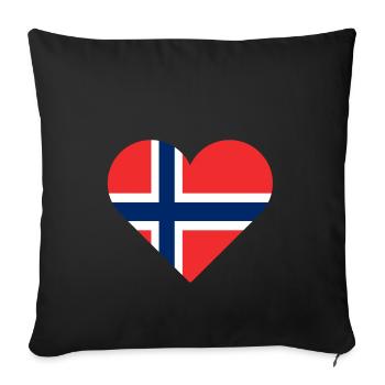 Norway - Sofa pillow with filling 45cm x 45cm - black - Front