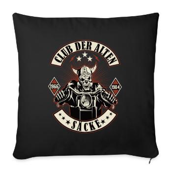 Club der alten Säcke Motorrad Biker Motorradfahrer - Sofakissen mit Füllung 45 x 45 cm - Schwarz - Vorne
