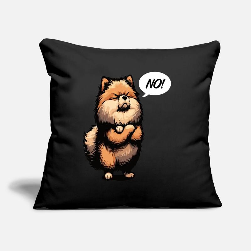 No Pomeranian Dwarf Spitz Dwarf Spitz Holder Spitz Sofa pillow with filling 45cm x 45cm