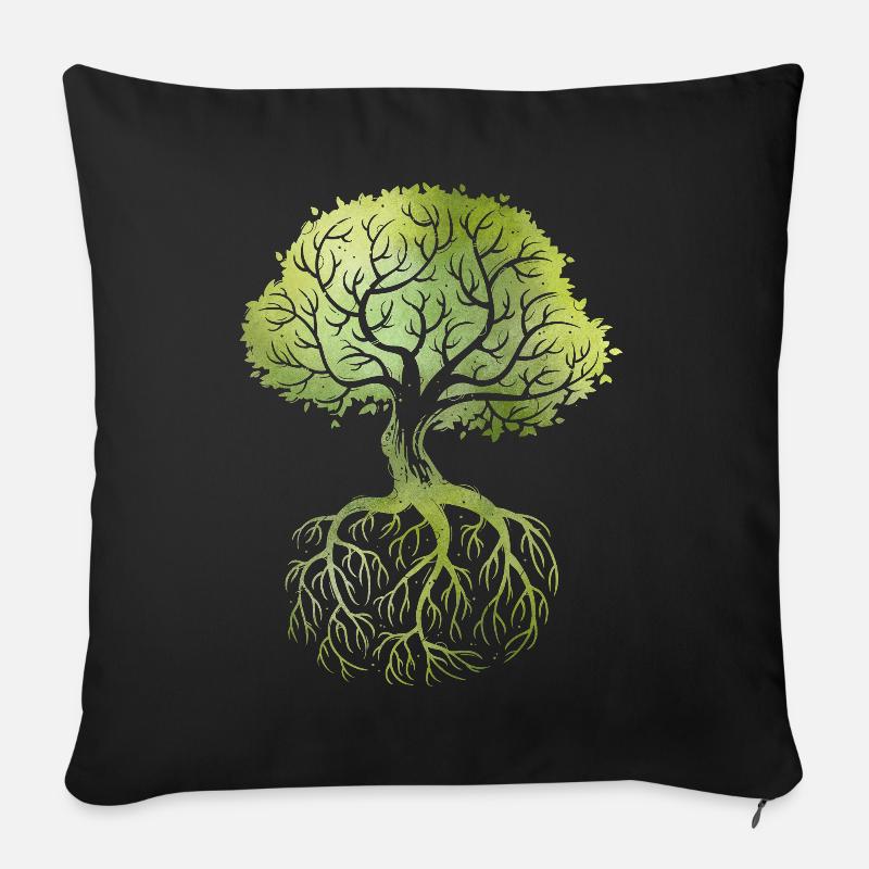 Roots - Sofakissen mit Füllung 45 x 45 cm - Schwarz
