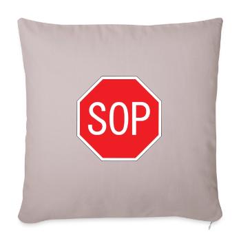 SOP shield - Sofa pillow with filling 45cm x 45cm - light taupe - Front