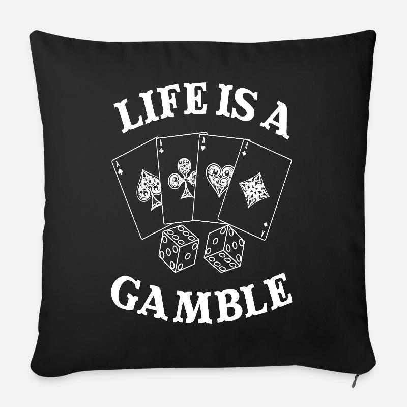 GAMBLE - Sofakissen mit Füllung 45 x 45 cm - Schwarz
