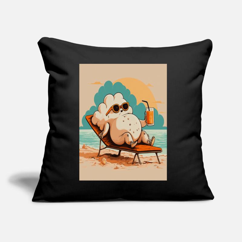 Conception de vacances relaxantes à la plage de pop-corn Coussin et housse de 45 x 45 cm